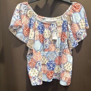 Sugar & Jade Colorful Patchwork Kids Blouse Size GIRLS SIZE XXL (20/22)